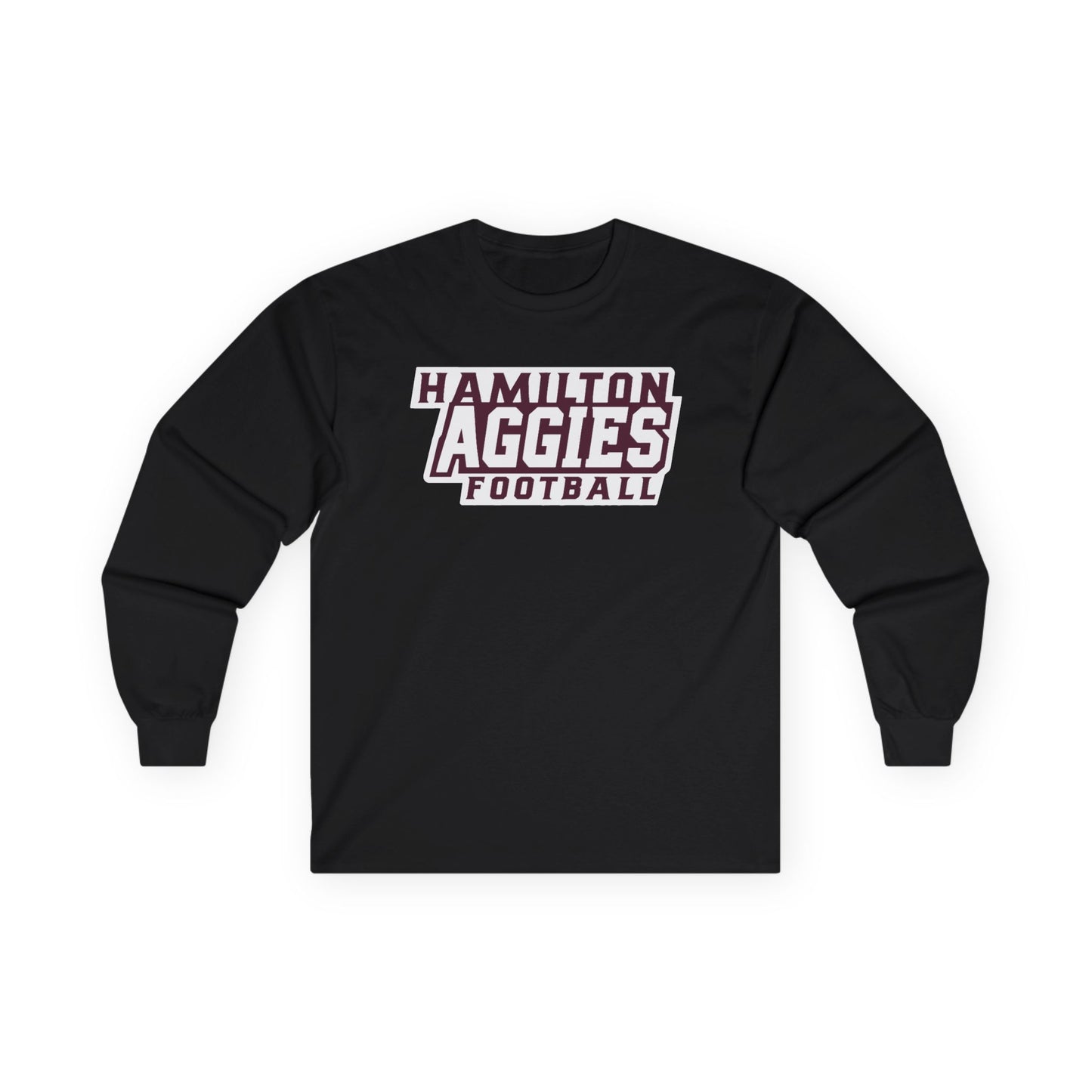 Adult Long Sleeve Tee \ Hamilton Aggies Football \ HAF1