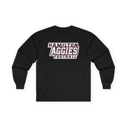 Adult Long Sleeve Tee \ Hamilton Aggies Football \ HAF1