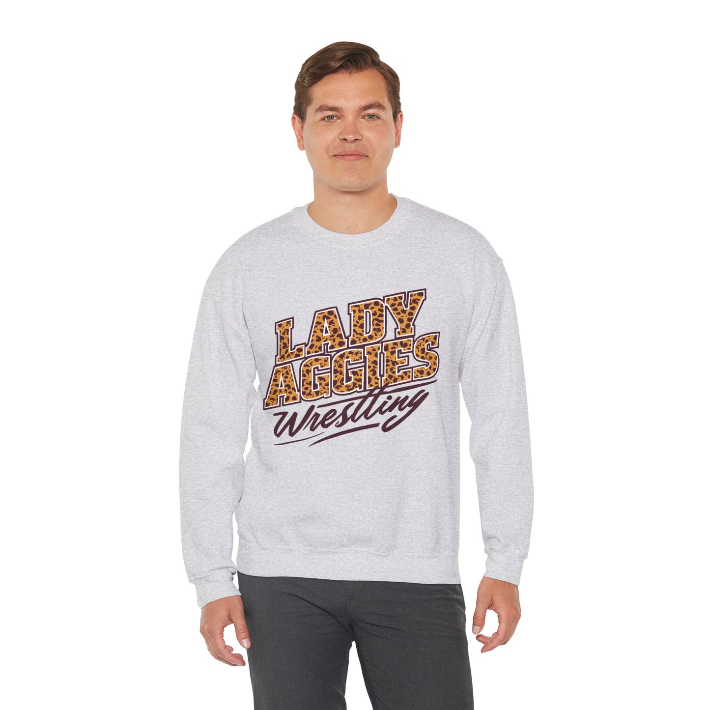 Adult Crewneck Sweatshirt \ Hamilton Aggies Wrestling \ HAWG3