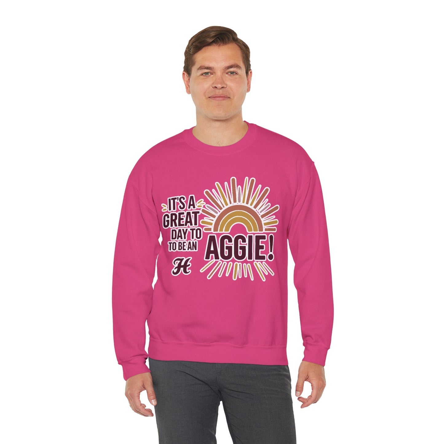 Adult Crewneck Sweatshirt \ It's a Great Day to be an Aggie! \ GDA1