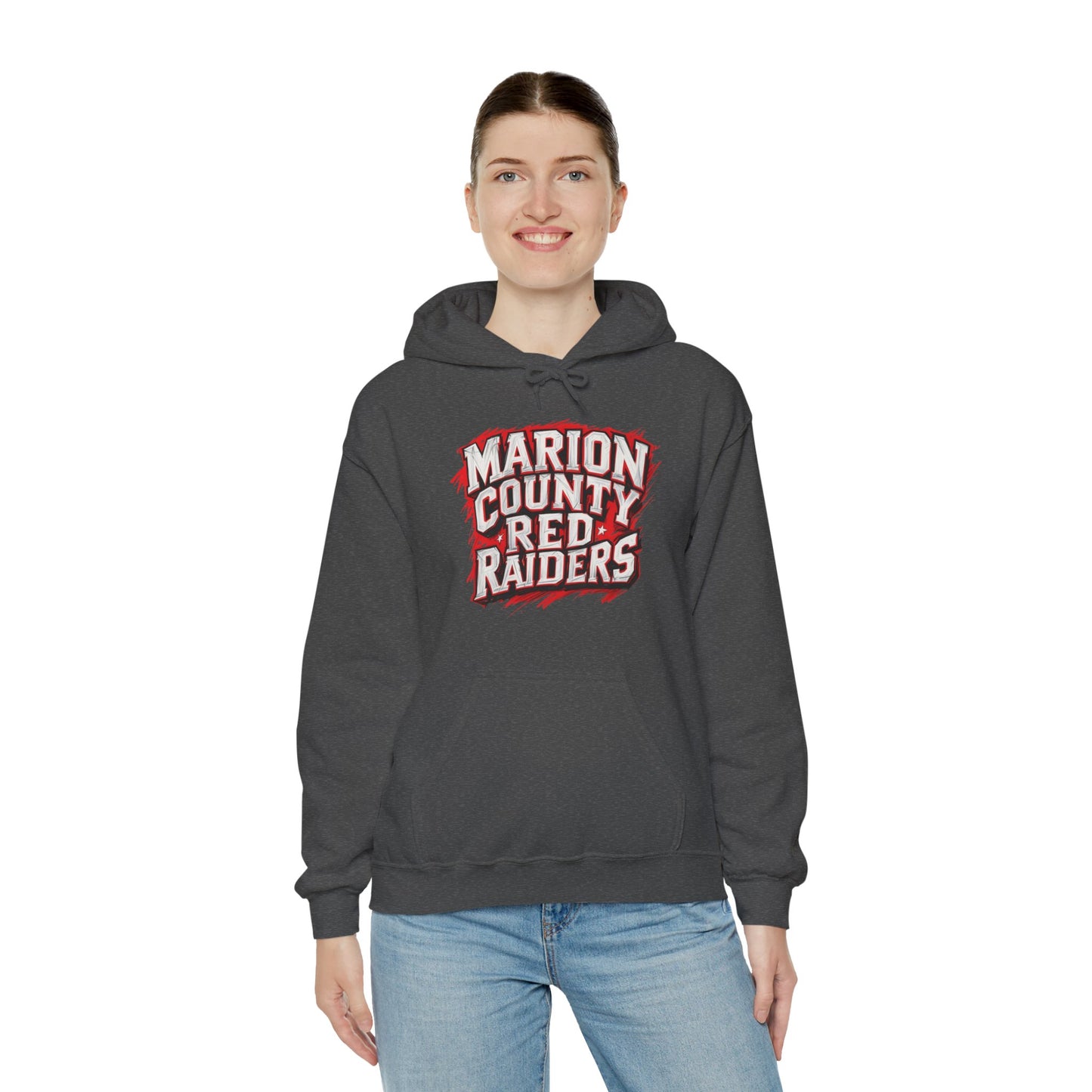 Adult Hoodie Sweatshirt \ Marion County Red Raiders \ MC1