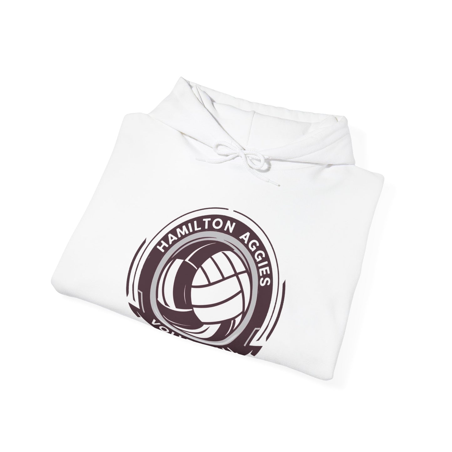 Adult Hoodie Sweatshirt \ Hamilton Aggies Volleyball \ HAV1