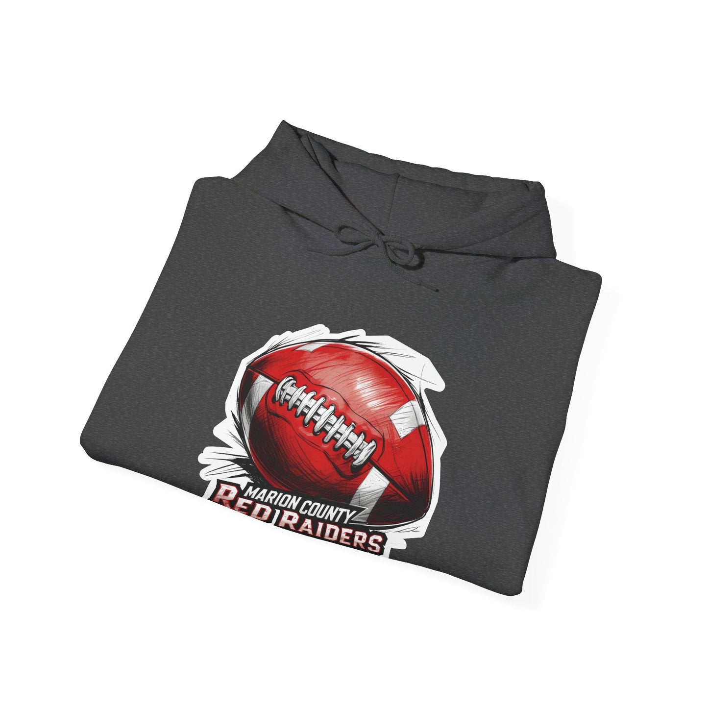 Adult Hoodie Sweatshirt \ Marion County Red Raiders Football \ MCF1