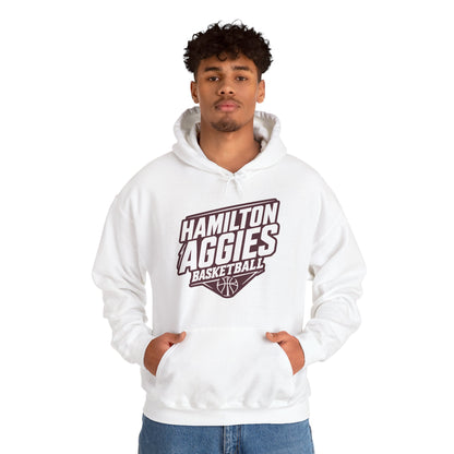 Adult Hoodie Sweatshirt \ Hamilton Aggies Basketball \ HABB2