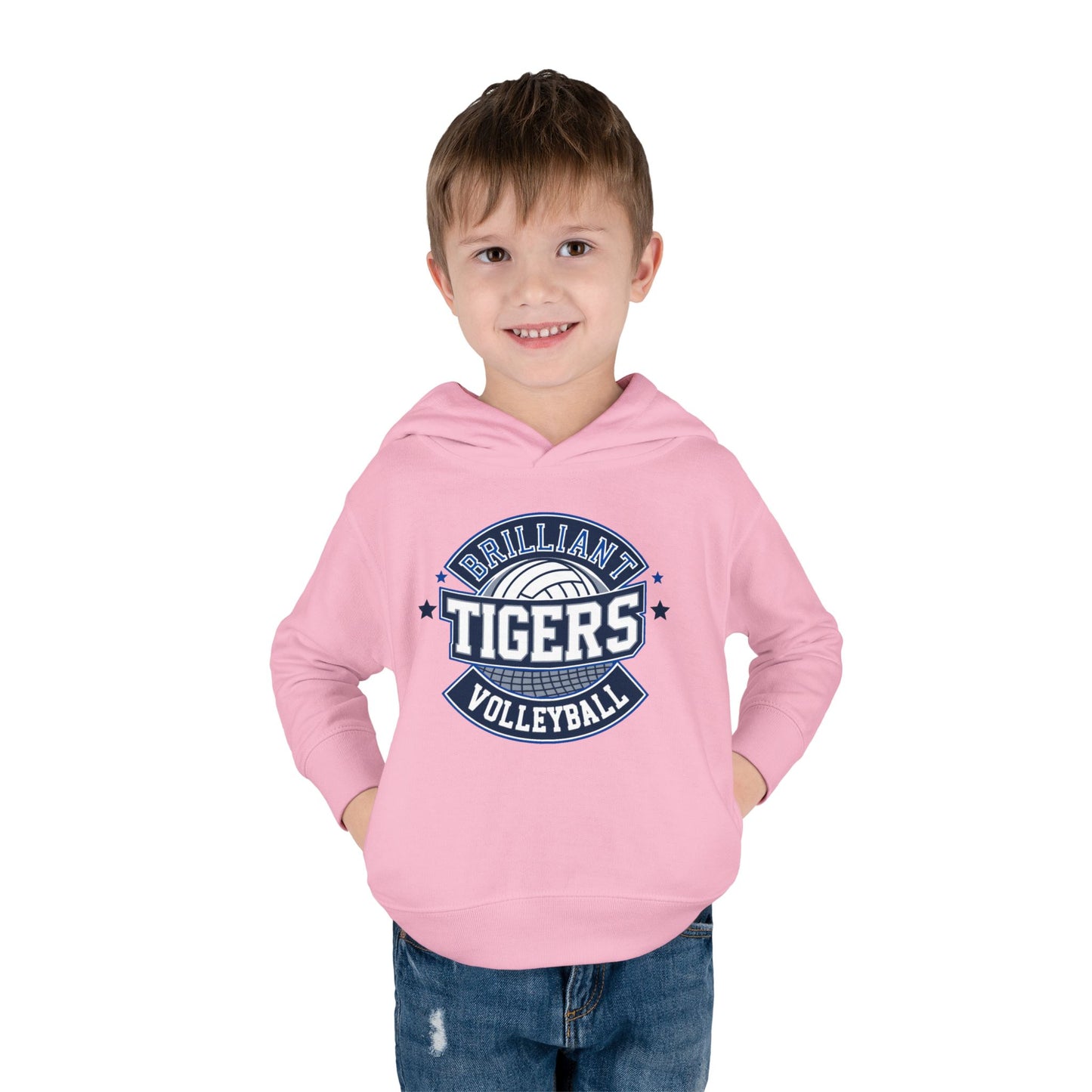 Toddler Hoodie Sweatshirt \ Brilliant Tigers Volleyball \ BTV1