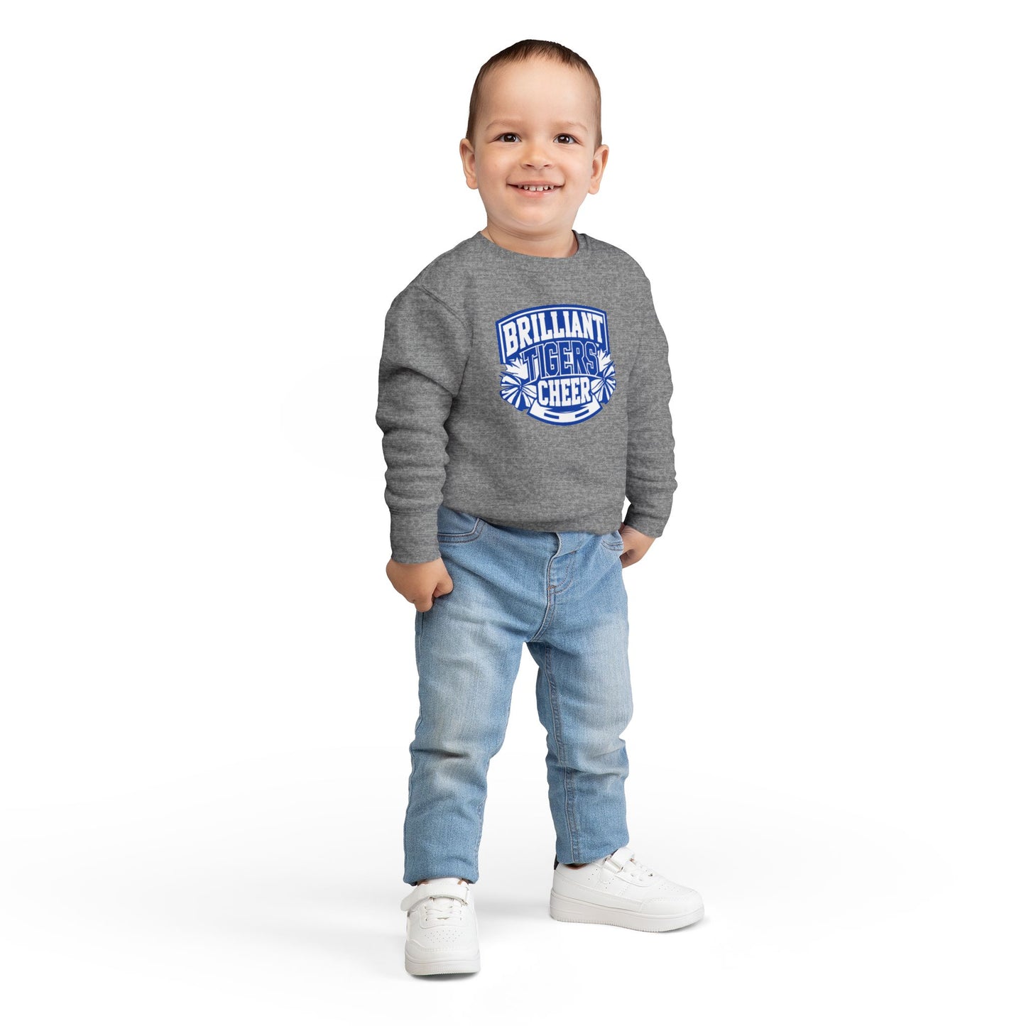 Toddler Crewneck Sweatshirt \ Brilliant Tigers Cheer \ BTC1
