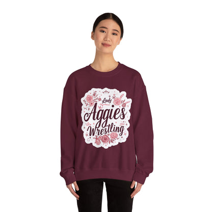 Adult Crewneck Sweatshirt \ Hamilton Aggies Wrestling \ HAWG1