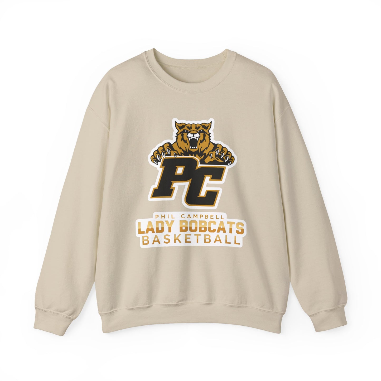 Adult Crewneck Sweatshirt \ Phil Campbell Bobcats Basketball \ PCBBKG1