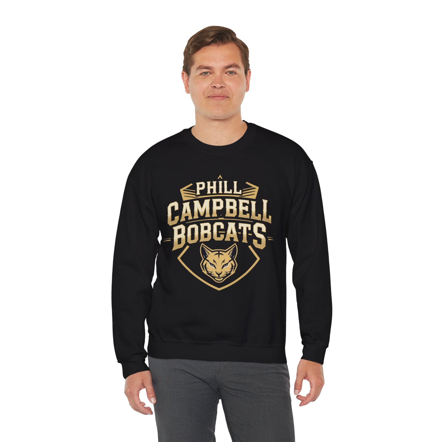 Adult Crewneck Sweatshirt \ Phill Campbell Bobcats \ PCB1