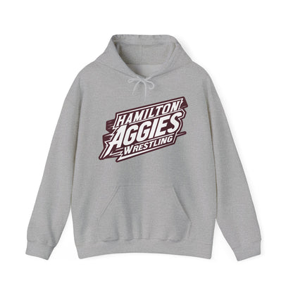 Adult Hoodie Sweatshirt \ Hamilton Aggies Wrestling \ HAW1
