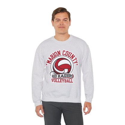 Adult Crewneck Sweatshirt \ Marion County Red Raiders Volleyball \ MCV1