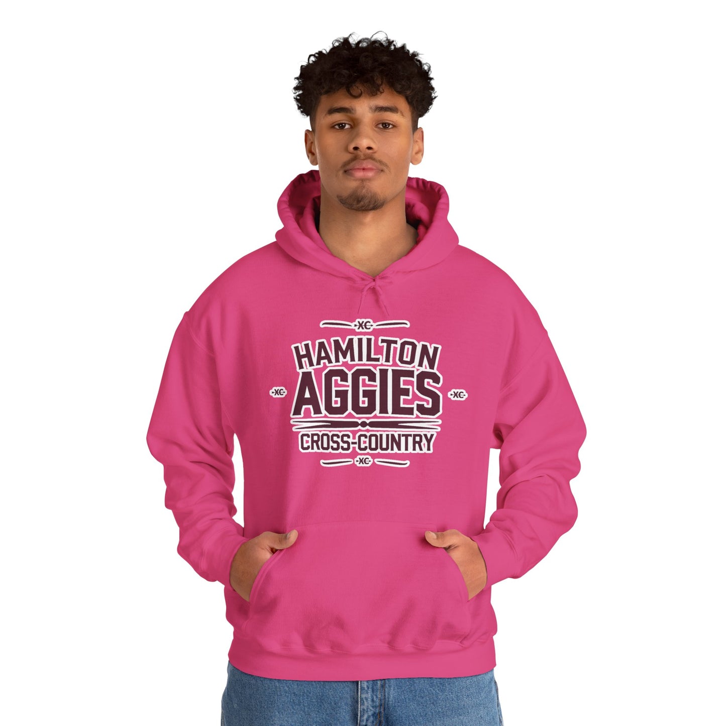Adult Hooded Sweatshirt \ Hamilton Aggies Cross-Country \ HCC1
