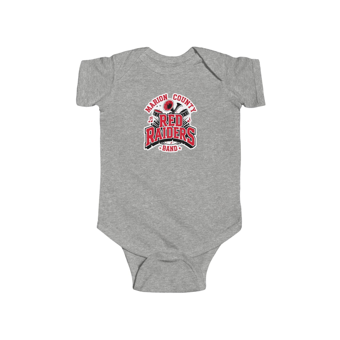 Short Sleeve Baby Bodysuit \ Marion County Red Raiders Band \ MCB2