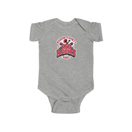 Short Sleeve Baby Bodysuit \ Marion County Red Raiders Band \ MCB2