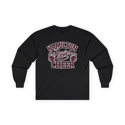Adult Long Sleeve Tee \ Hamilton Aggies Cheer \ Style HAC2