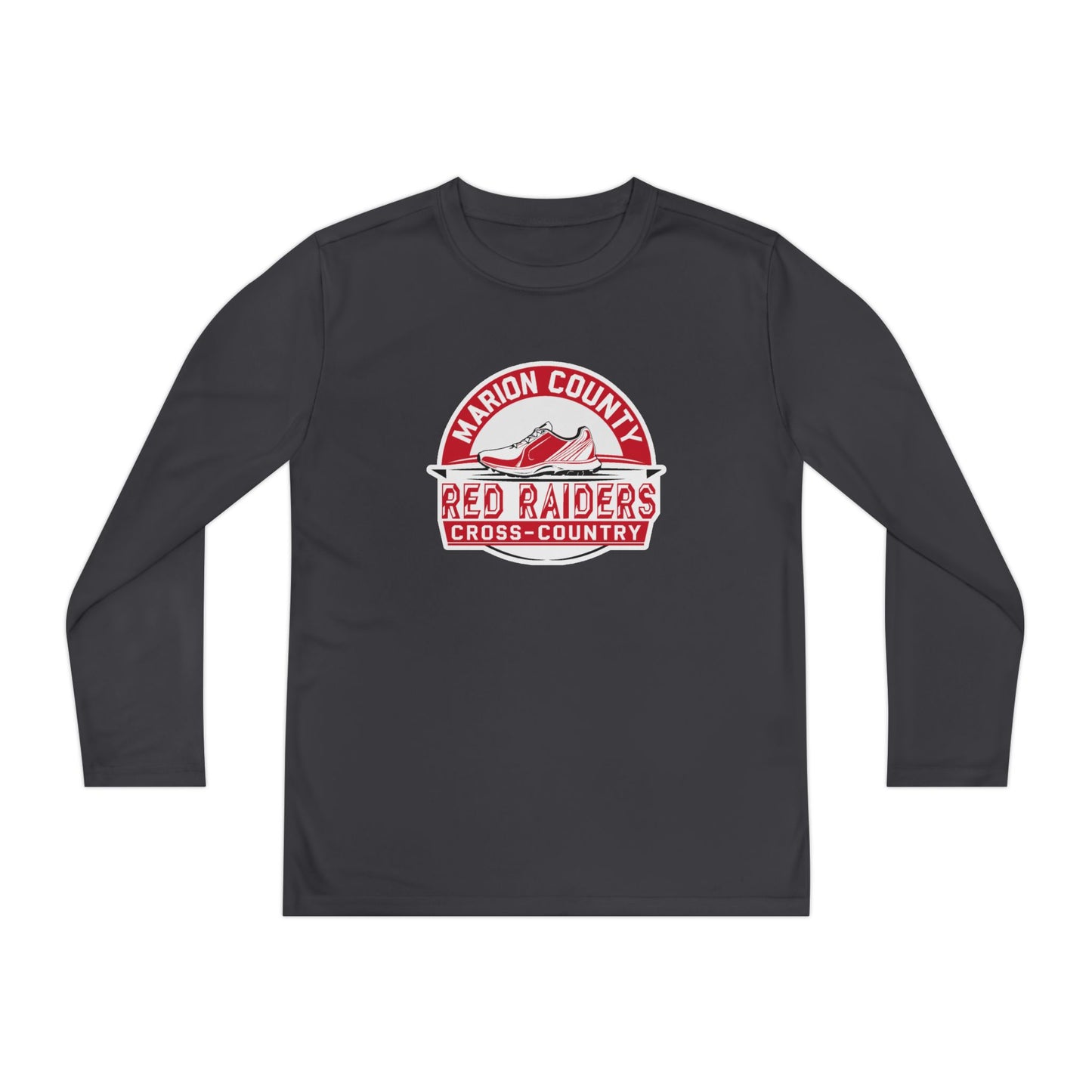 Youth Long Sleeve Tee \ Marion County Red Raiders Cross-Country \ MCCC1