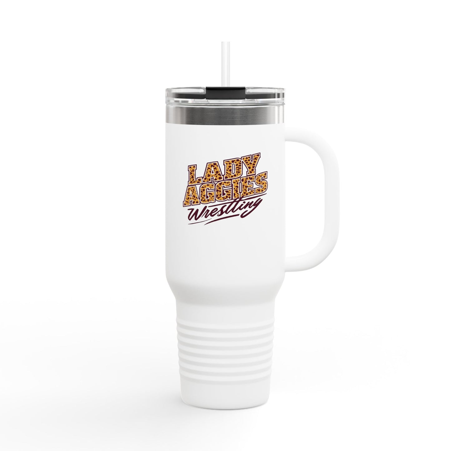 40oz Insulated Tumbler \ Hamilton Aggies Wrestling \ HAWG3