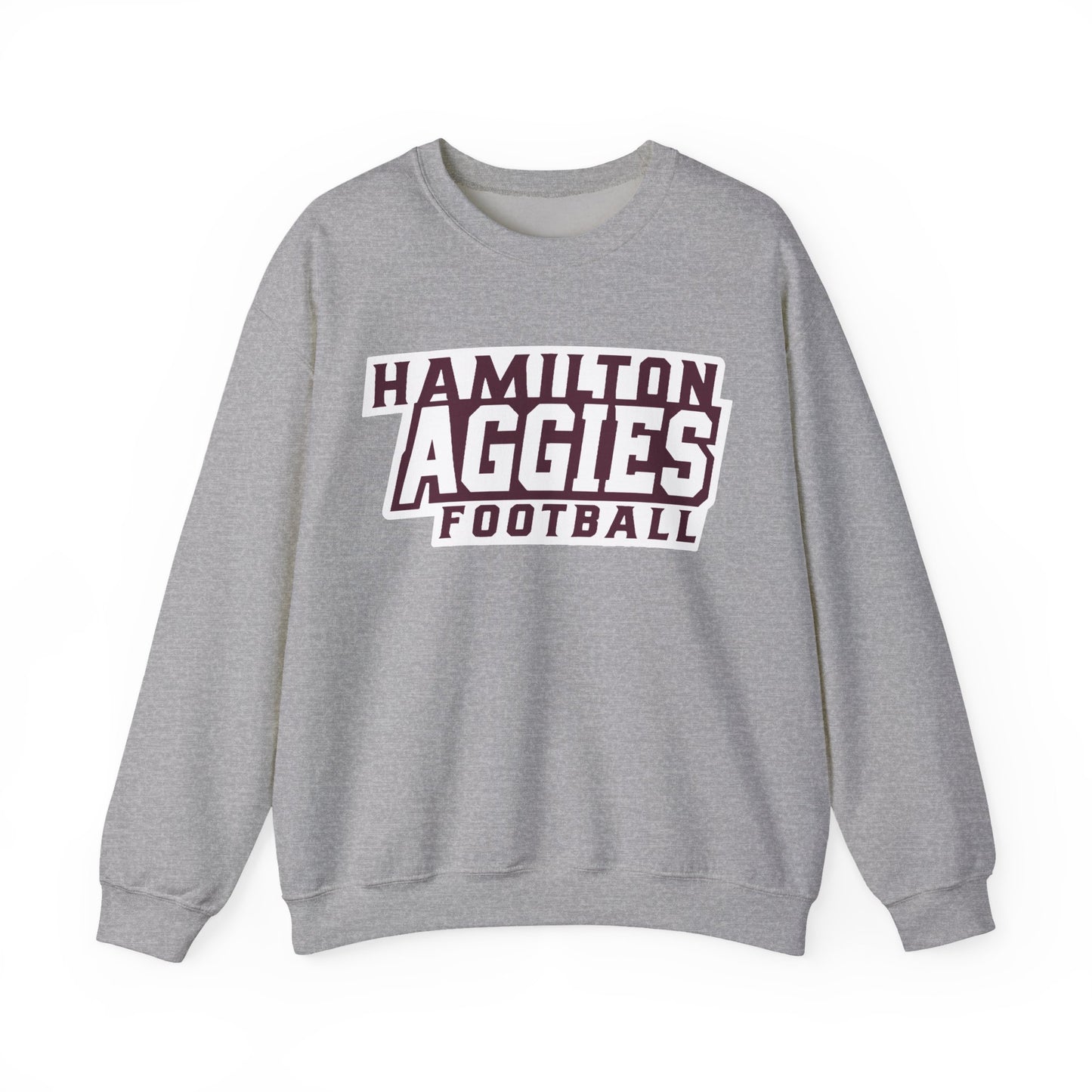 Adult Crewneck Sweatshirt \ Hamilton Aggies Football \ HAF1