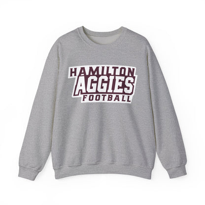 Adult Crewneck Sweatshirt \ Hamilton Aggies Football \ HAF1