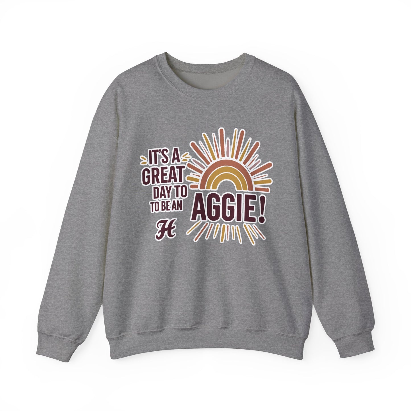 Adult Crewneck Sweatshirt \ It's a Great Day to be an Aggie! \ GDA1
