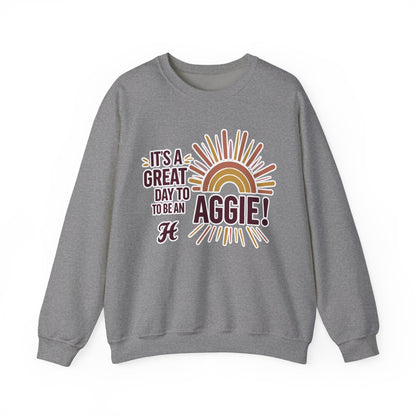 Adult Crewneck Sweatshirt \ It's a Great Day to be an Aggie! \ GDA1