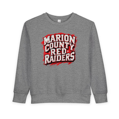 Toddler Crewneck Sweatshirt \ Marion County Red Raiders \ MC1