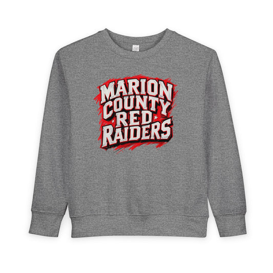Toddler Crewneck Sweatshirt \ Marion County Red Raiders \ MC1