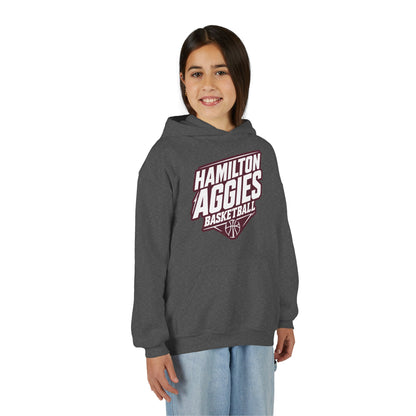 Youth Hoodie Sweatshirt \ Hamilton Aggies Basketball \ HABB2