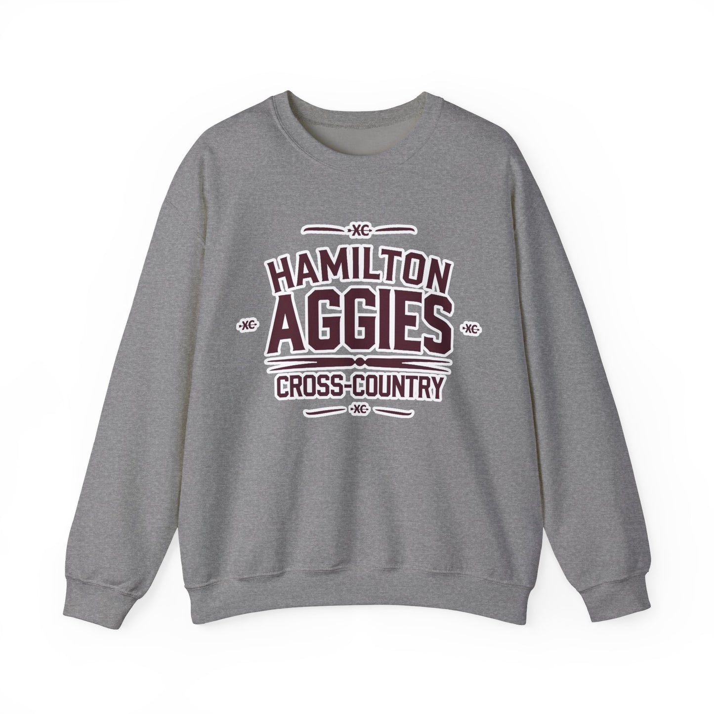 Adult Crewneck Sweatshirt \ Hamilton Aggies Cross-Country \ HCC1