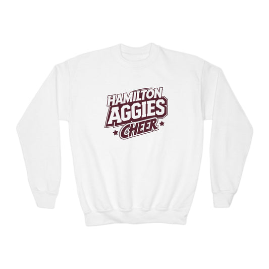 Youth Crewneck Sweatshirt \ Hamilton Aggies Cheer \ HAC1