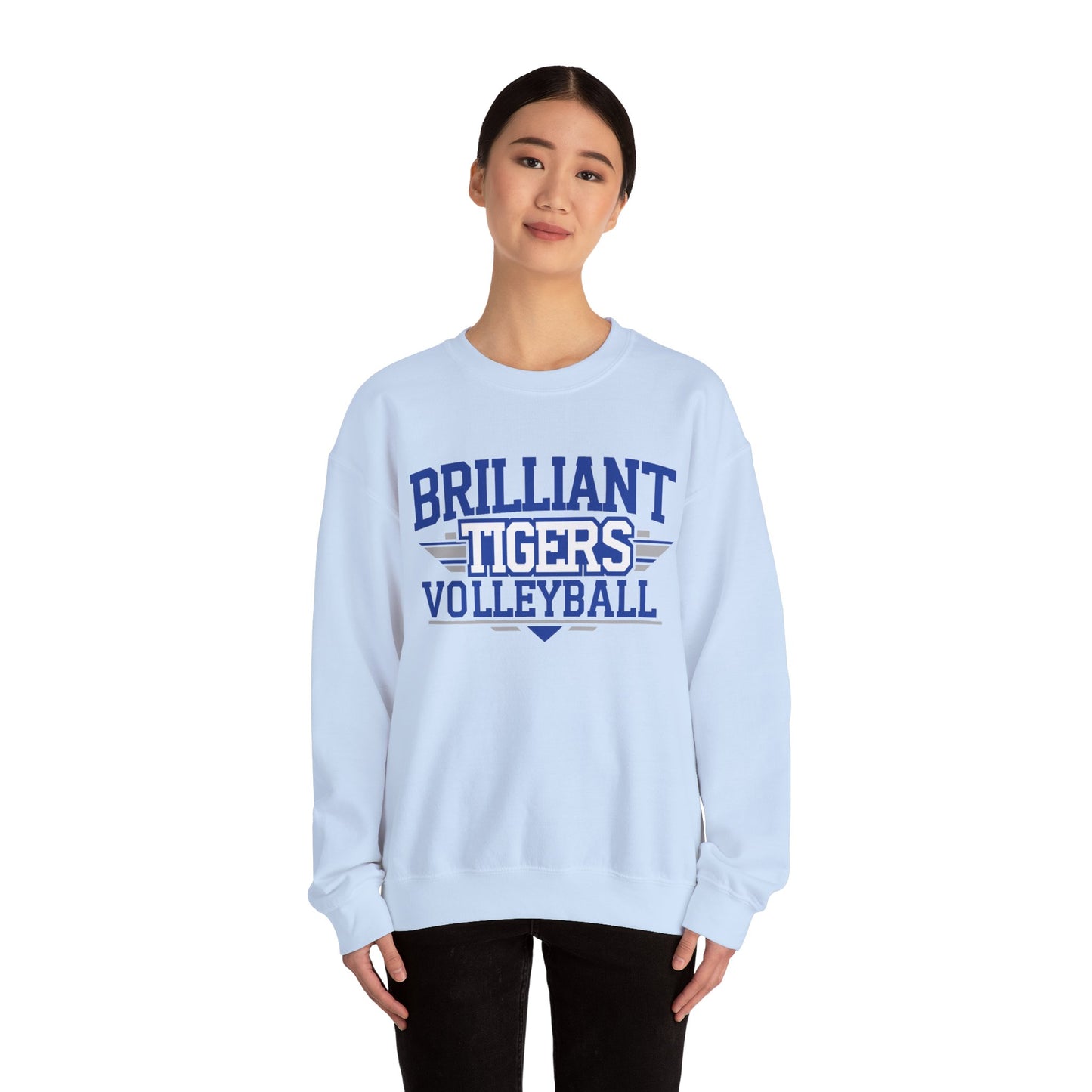 Adult Crewneck Sweatshirt \ Brilliant Tigers Volleyball \ BTV2