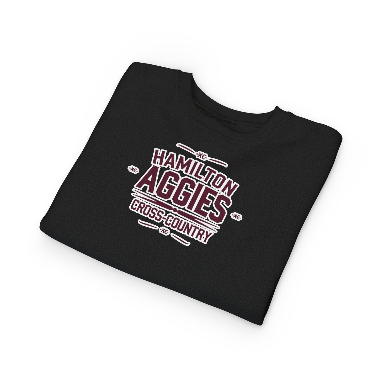 Toddler Crewneck Sweatshirt \ Hamilton Aggies Cross-Country \ HCC1