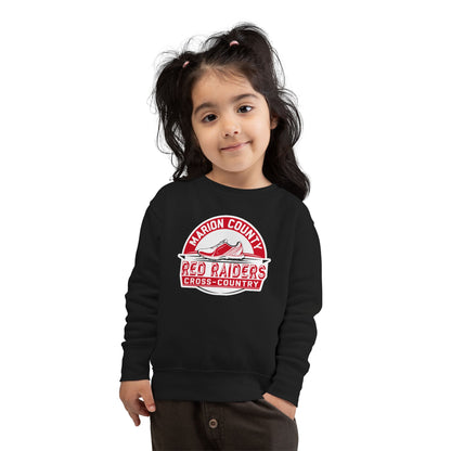 Toddler Crewneck Sweatshirt \ Marion County Red Raiders Cross-Country \ MCCC1