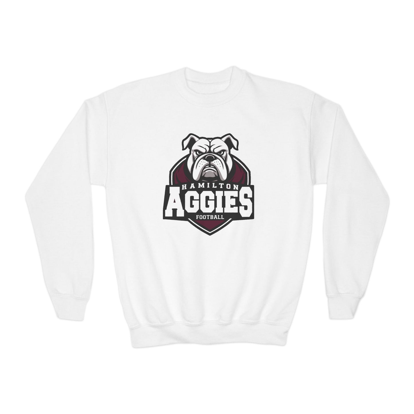 Youth Crewneck Sweatshirt \ Hamilton Aggies Football \ HAF2