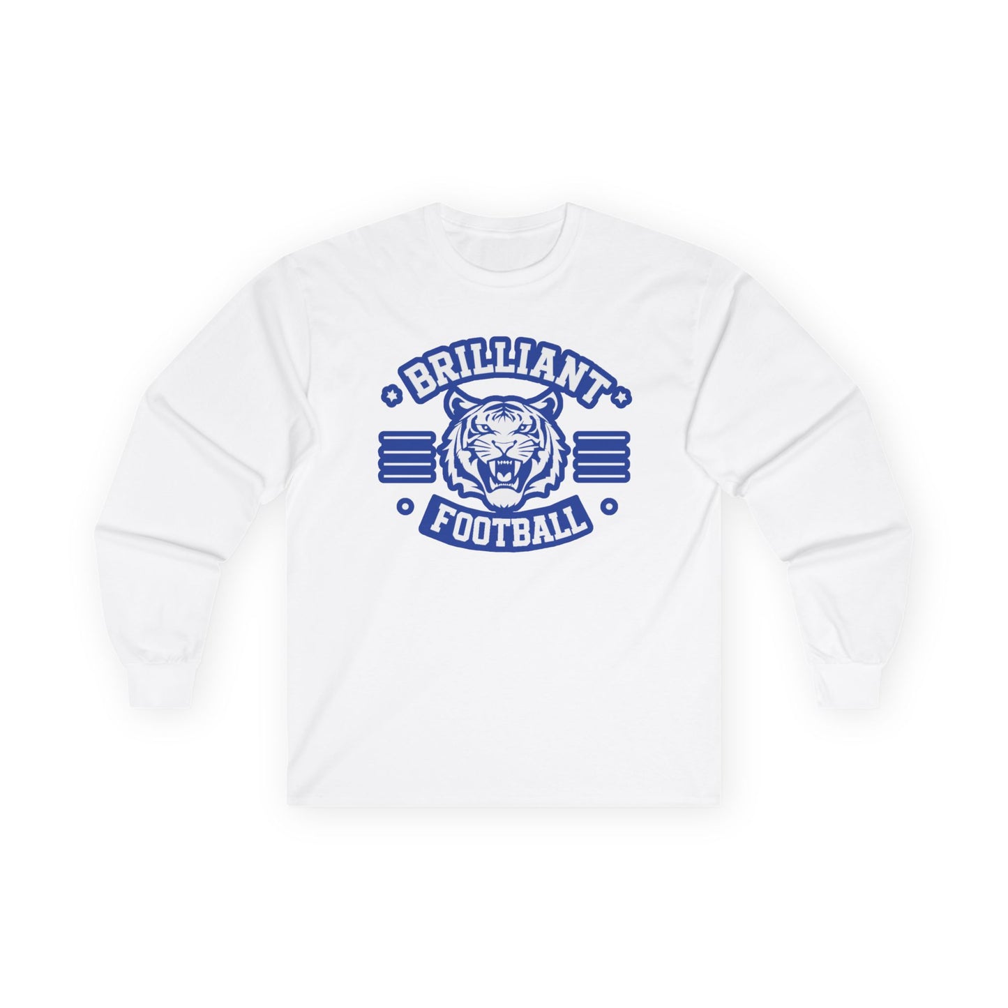 Adult Long Sleeve Tee \ Brilliant Tigers Football \ BTF2