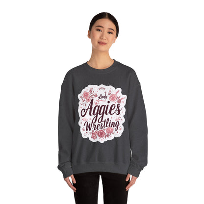 Adult Crewneck Sweatshirt \ Hamilton Aggies Wrestling \ HAWG1