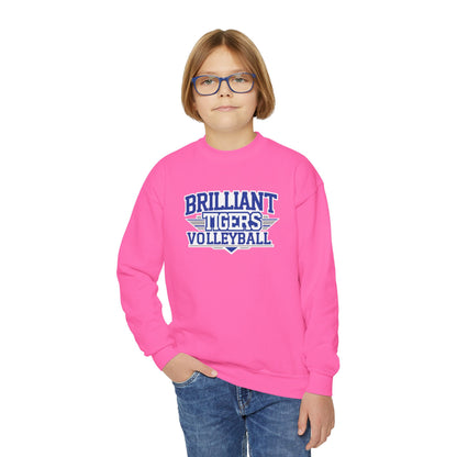 Youth Crewneck Sweatshirt \ Brilliant Tigers Volleyball \ BTV2