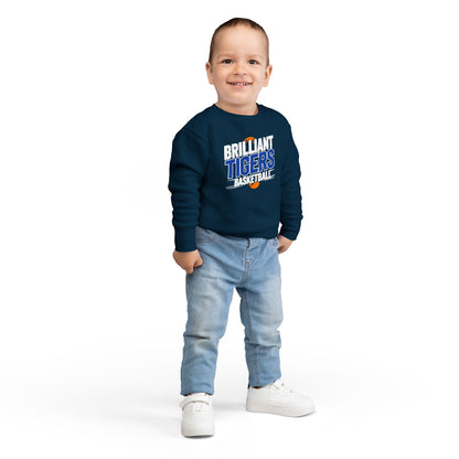 Toddler Crewneck Sweatshirt \ Brilliant Tigers Basketball \ BTBK1