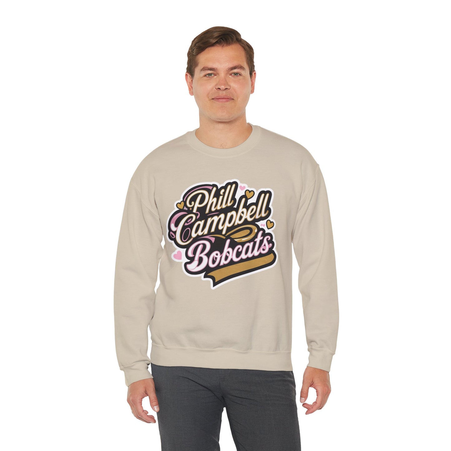 Adult Crewneck Sweatshirt \ Phill Campbell Bobcats \ PCBG1