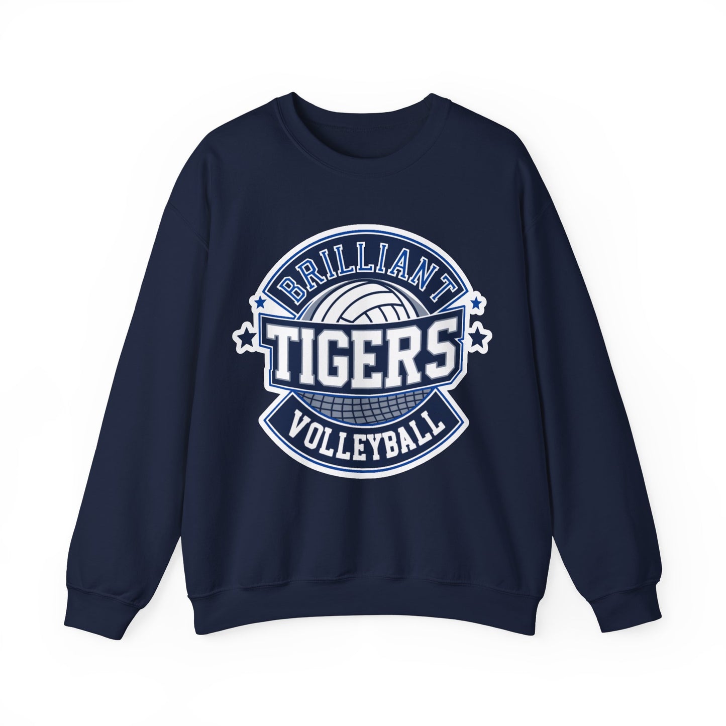 Adult Crewneck Sweatshirt \ Brilliant Tigers Volleyball \ BTV1