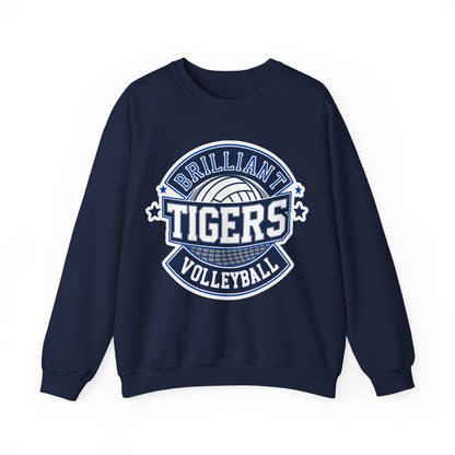 Adult Crewneck Sweatshirt \ Brilliant Tigers Volleyball \ BTV1