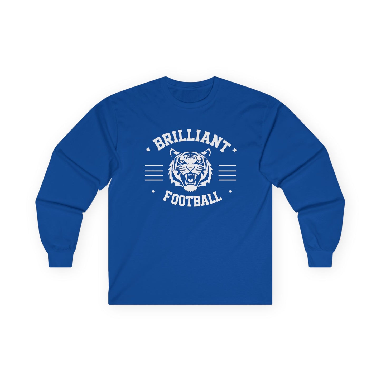Adult Long Sleeve Tee \ Brilliant Tigers Football \ BTF2
