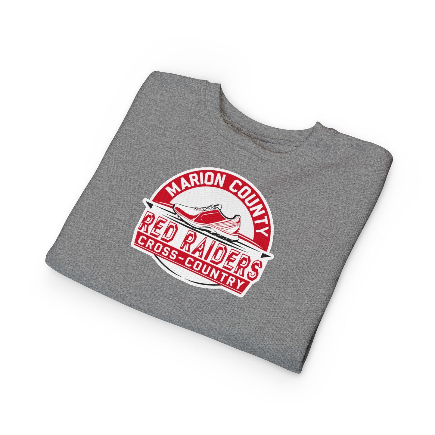 Toddler Crewneck Sweatshirt \ Marion County Red Raiders Cross-Country \ MCCC1