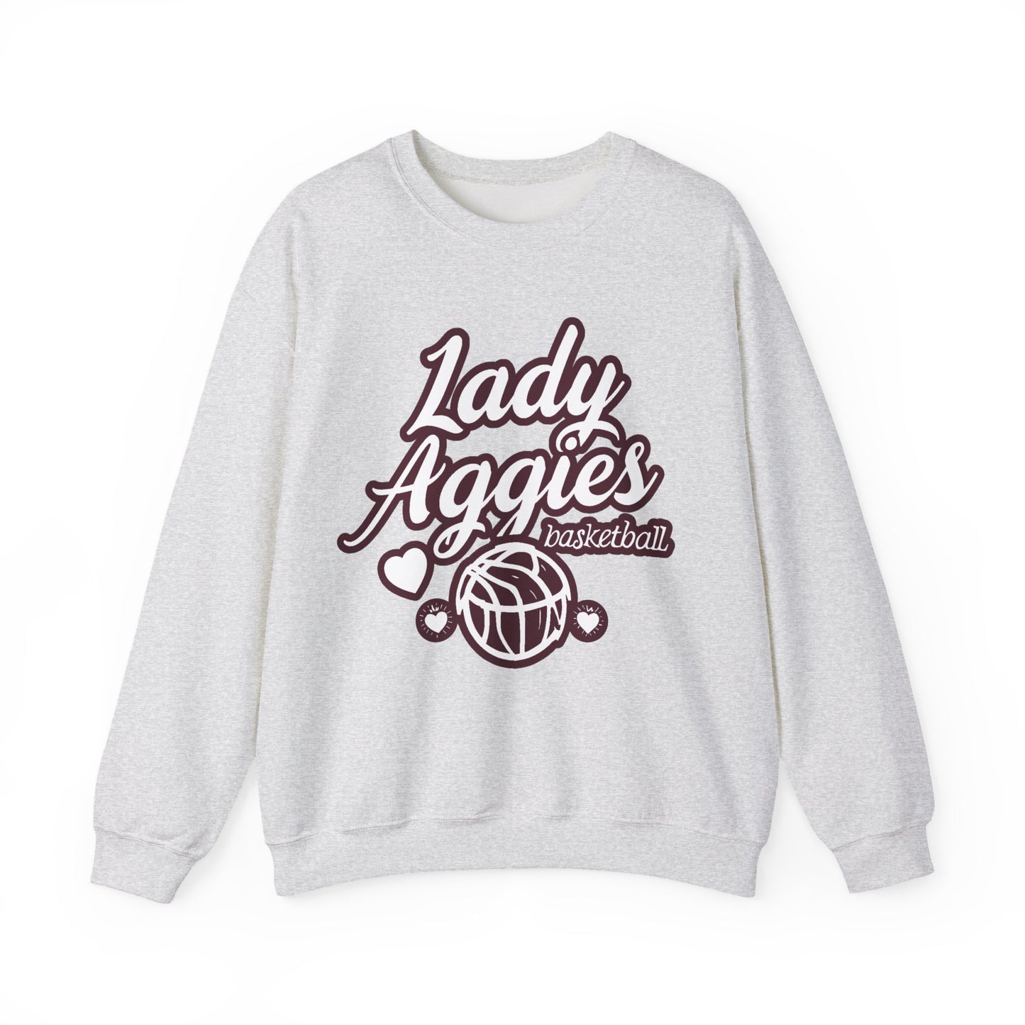 Adult Crewneck Sweatshirt \ Hamilton Aggies Basketball \ HABBG2