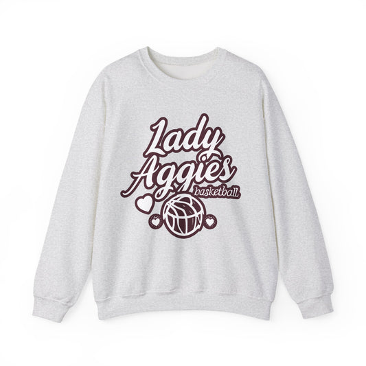 Adult Crewneck Sweatshirt \ Hamilton Aggies Basketball \ HABBG2