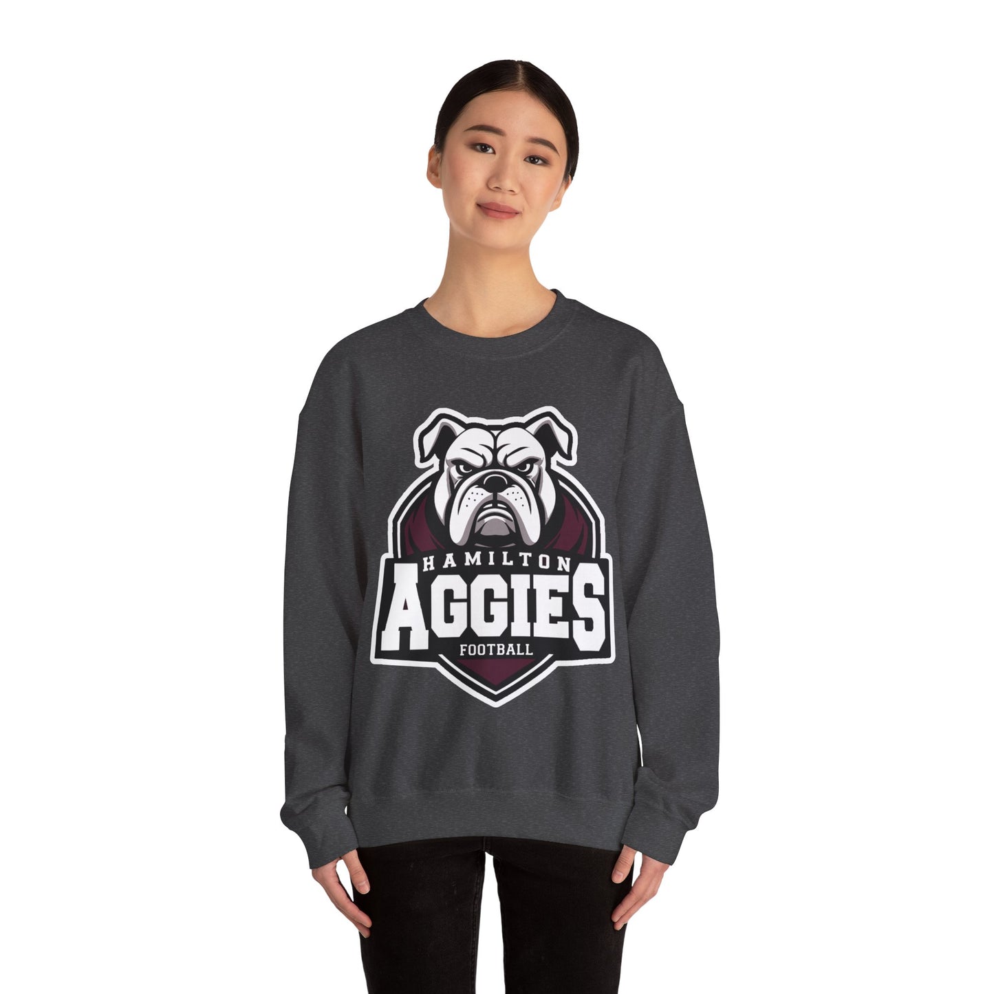 Adult Crewneck Sweatshirt \ Hamilton Aggies Football \ HAF2