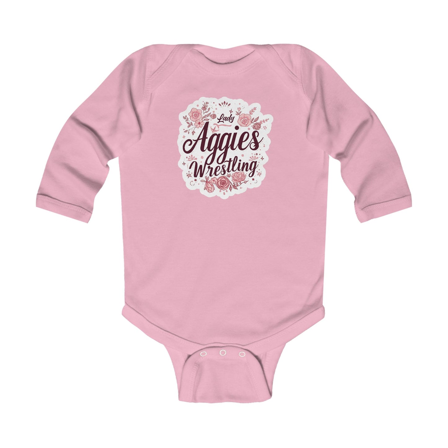 Long Sleeve Baby Bodysuit \ Hamilton Aggies Wrestling \ HAWG1