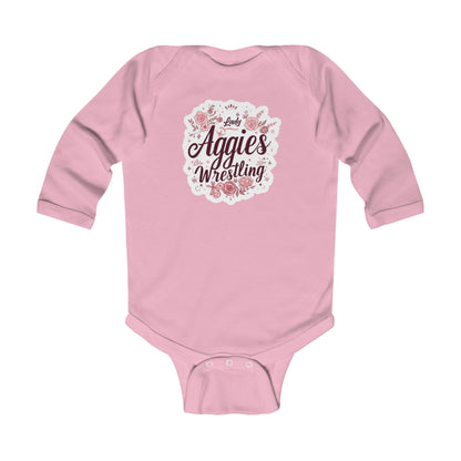 Long Sleeve Baby Bodysuit \ Hamilton Aggies Wrestling \ HAWG1