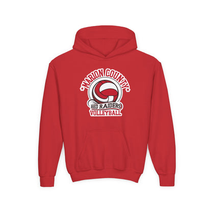 Youth Hoodie Sweatshirt \ Marion County Red Raiders Volleyball \ MCV1
