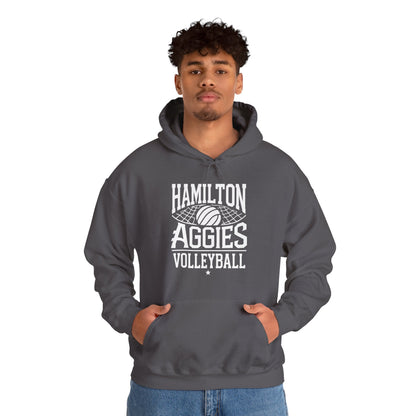 Adult Hoodie Sweatshirt \ Hamilton Aggies Volleyball \ HAV2
